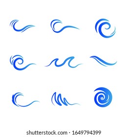 Water Wave Logo Template Premium Vector