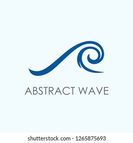 Water wave logo template. Tide, coast, ocean, sea icon for corporate identity