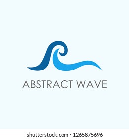 Water wave logo template. Tide, coast, ocean, sea icon for corporate identity