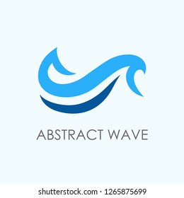Water wave logo template. Tide, coast, ocean, sea icon for corporate identity