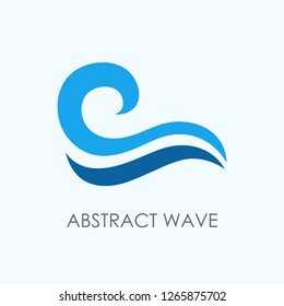 Water wave logo template. Tide, coast, ocean, sea icon for corporate identity