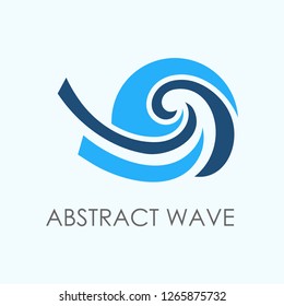 Water wave logo template. Tide, coast, ocean, sea icon for corporate identity