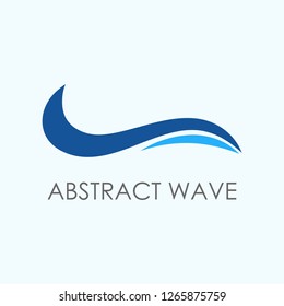 Water Wave Logo Template. Tide, Coast, Ocean, Sea Icon For Corporate Identity