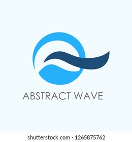 Water wave logo template. Tide, coast, ocean, sea icon for corporate identity