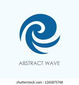 Water wave logo template. Tide, coast, ocean, sea icon for corporate identity