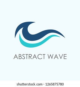 Water wave logo template. Tide, coast, ocean, sea icon for corporate identity