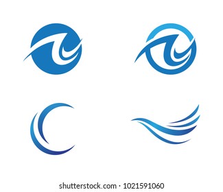 Water wave Logo Template vector illustration design