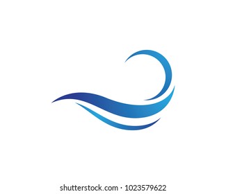 Water wave Logo Template vector illustration design