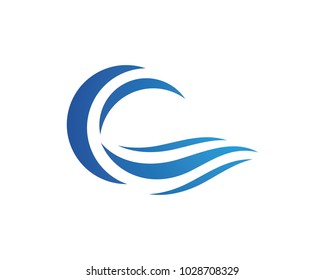 Water wave Logo Template vector illustration design