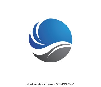 Water wave Logo Template vector illustration design