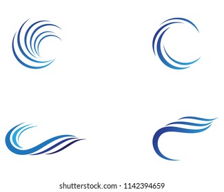 Water wave Logo Template vector illustration design