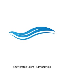Water wave logo template. Vector illustration.