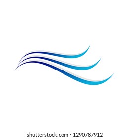 Water Wave Logo Template Vector Illustration Stock Vector (Royalty Free ...