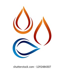 water wave logo template vector