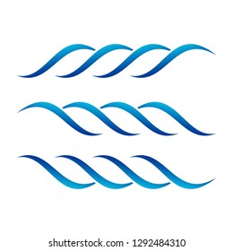 water wave logo template vector