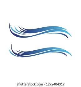water wave logo template vector