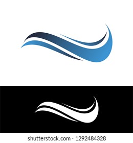 water wave logo template vector