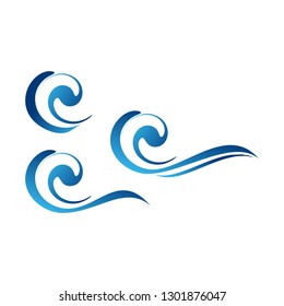 water wave logo template vector - Vector