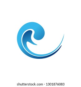 water wave logo template vector - Vector