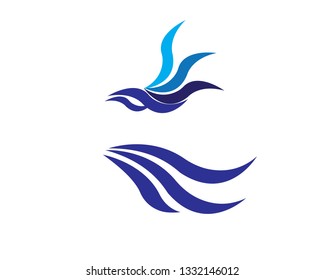 Water wave Logo Template - Vector
