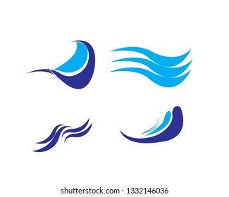 Water wave Logo Template - Vector
