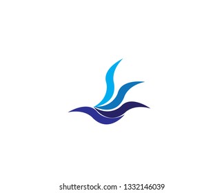 Water wave Logo Template - Vector
