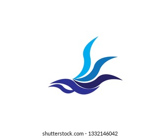 Water wave Logo Template - Vector
