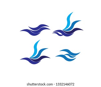 Water wave Logo Template - Vector

