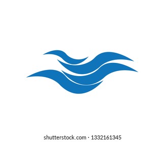 Water wave Logo Template - Vector
