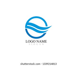 Water Wave Logo Template. vector Icon illustration design