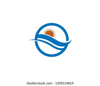 Water Wave Logo Template. vector Icon illustration design
