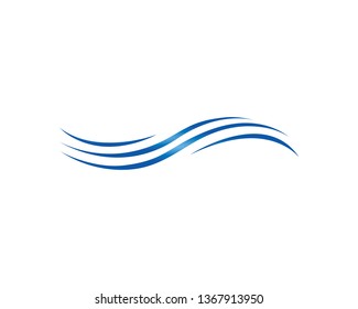 Water Wave Logo Template. vector Icon illustration design