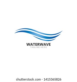Water Wave Logo Template. vector Icon illustration design