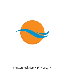 Water Wave Logo Template. vector Icon illustration design