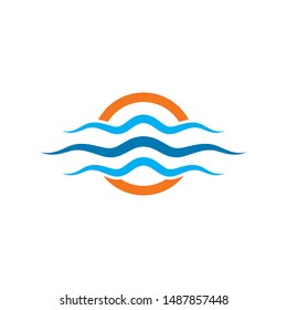 Water Wave Logo Template. vector Icon illustration design