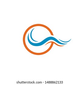 Water Wave Logo Template. vector Icon illustration design