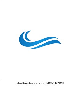 Water wave Logo Template. Wave Logo Vector