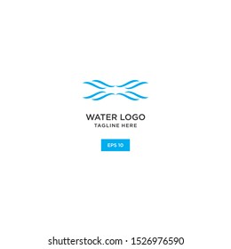 Water wave Logo Template vector design .
