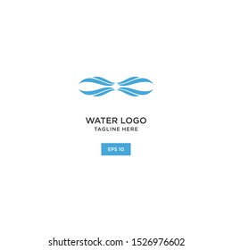 Water wave Logo Template vector design .