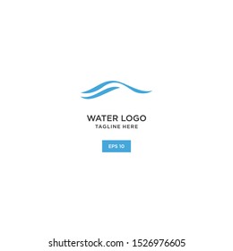 Water wave Logo Template vector design .
