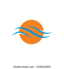 Water Wave Logo Template. vector Icon illustration design