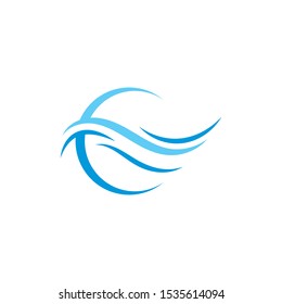 Water Wave Logo Template. vector Icon illustration design