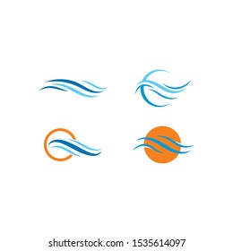 Water Wave Logo Template. vector Icon illustration design