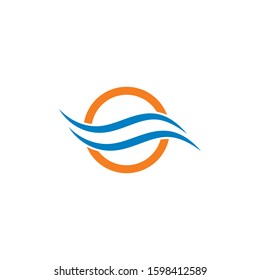 Water Wave Logo Template. vector Icon illustration design