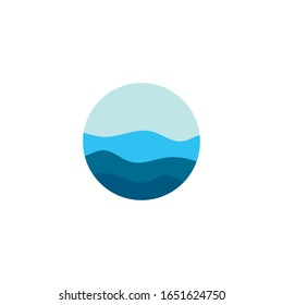 Plantilla de logotipo de ola de agua. diseño de ilustración de icono vectorial