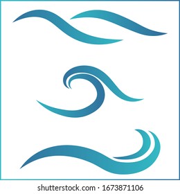 Water Wave Logo Template Vector