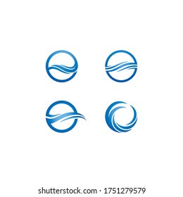 Water Wave Logo Template. vector Icon illustration design