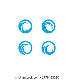 Water Wave Logo Template. vector Icon illustration design