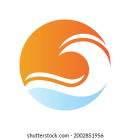 Water wave logo template vector icon design