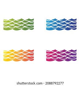 Water wave logo template vector icon design